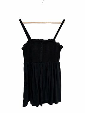2/$30 Torrid Women’s Black Smocked Button-Front Sleeveless Top Tank